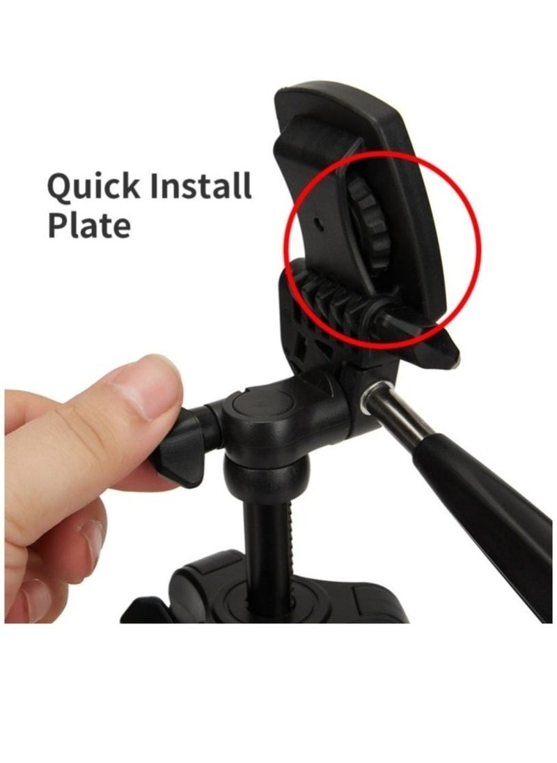 JMARY KP2205 Travel Tripod Mobile Phone Holder Telescopic Camera Mount Tripod Stand - Image 3