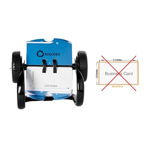 Rolodex ملف بطاقات رولودكس ميني الدوار، حجم البطاقة 1-3/4" × 3-1/4"، 250 بطاقة صغيرة، أسود - حجم مدمج، مثالي لكتابة الأسماء والأرقام - Image 2