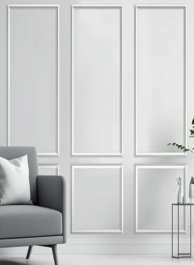 Pangda 1 Set Peel and Stick Wall Molding Kit, Premade Accent Molding Wainscoting Panel for Interior Wall Moulding Decor, Ready to Assemble Wainscoting Accent Panel (54 x 24 in) - Image 4
