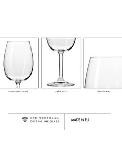 Krosno Krosno Pure Collection 350ml Red Wine Glass Set of 6  - Image 5