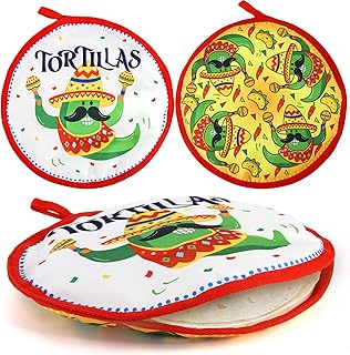 Coloch Coloch 3 Pack Tortilla Warmer Pouch, 12" Insulated Cloth Pouch For 15 Tortilla Cute Taco Warmer Holder for Tortillas,  - Image 1