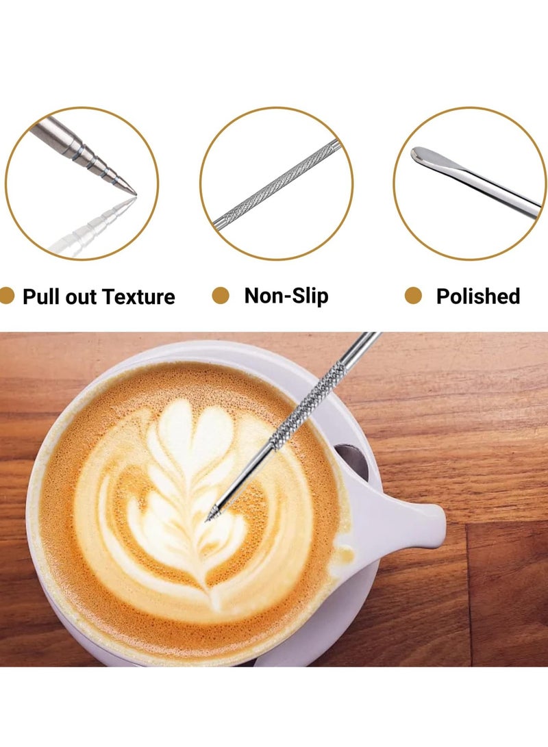 general Milk Frothing Pitcher,600ml Milk Frother Cup Stainless Steel Jug Steaming Pitcher, 20oz Milk Coffee Cappuccino Latte Art Barista Steam Pitchers Milk Jug Cup with Decorating Pen - Image 5