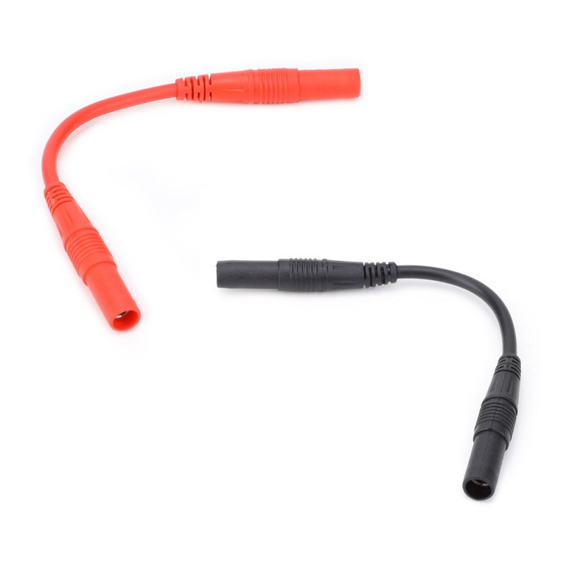 Banana Plug Cable 18AWG Pure Copper Wire 10cm - PVC Insulated Dual Female Head Banana Plug Cable for Safe Electrical Testing - Image 2