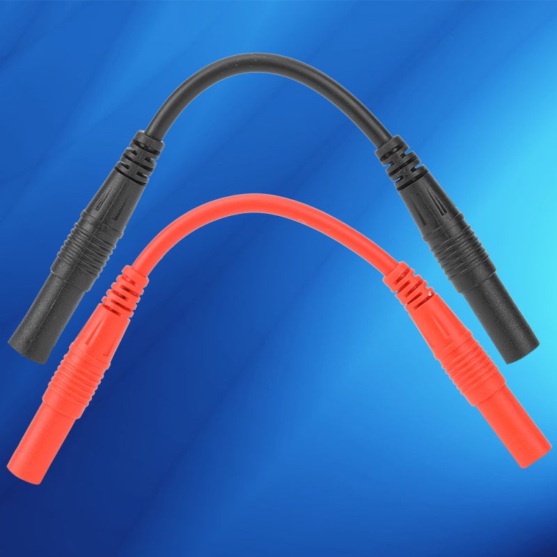 Banana Plug Cable 18AWG Pure Copper Wire 10cm - PVC Insulated Dual Female Head Banana Plug Cable for Safe Electrical Testing - Image 4