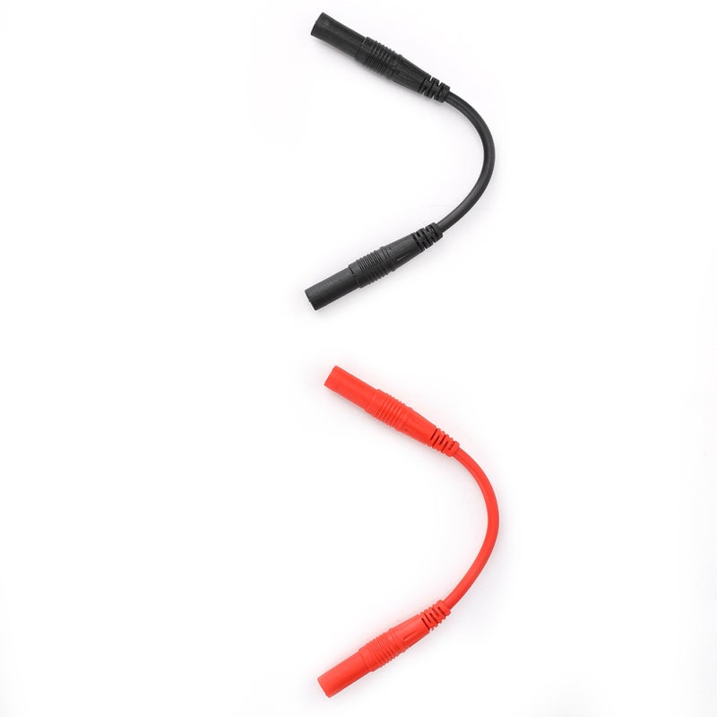 Banana Plug Cable 18AWG Pure Copper Wire 10cm - PVC Insulated Dual Female Head Banana Plug Cable for Safe Electrical Testing - Image 3
