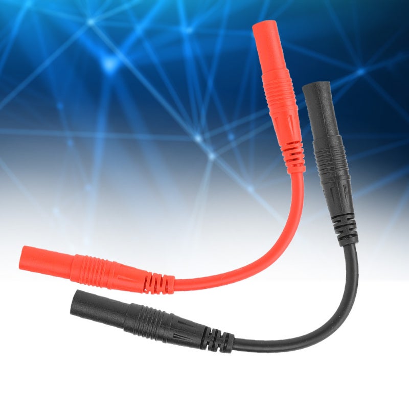 Banana Plug Cable 18AWG Pure Copper Wire 10cm - PVC Insulated Dual Female Head Banana Plug Cable for Safe Electrical Testing - Image 5