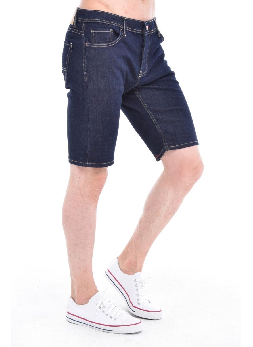 Cedy Denim - Men Izmir Blue Denim Shorts Slim Fit Jean Shorts C342 - Image 1