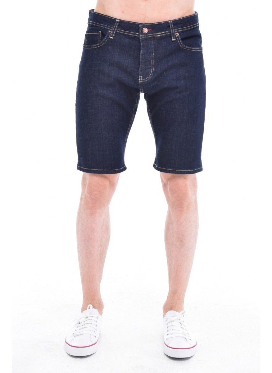 Cedy Denim - Men Izmir Blue Denim Shorts Slim Fit Jean Shorts C342 - Image 1