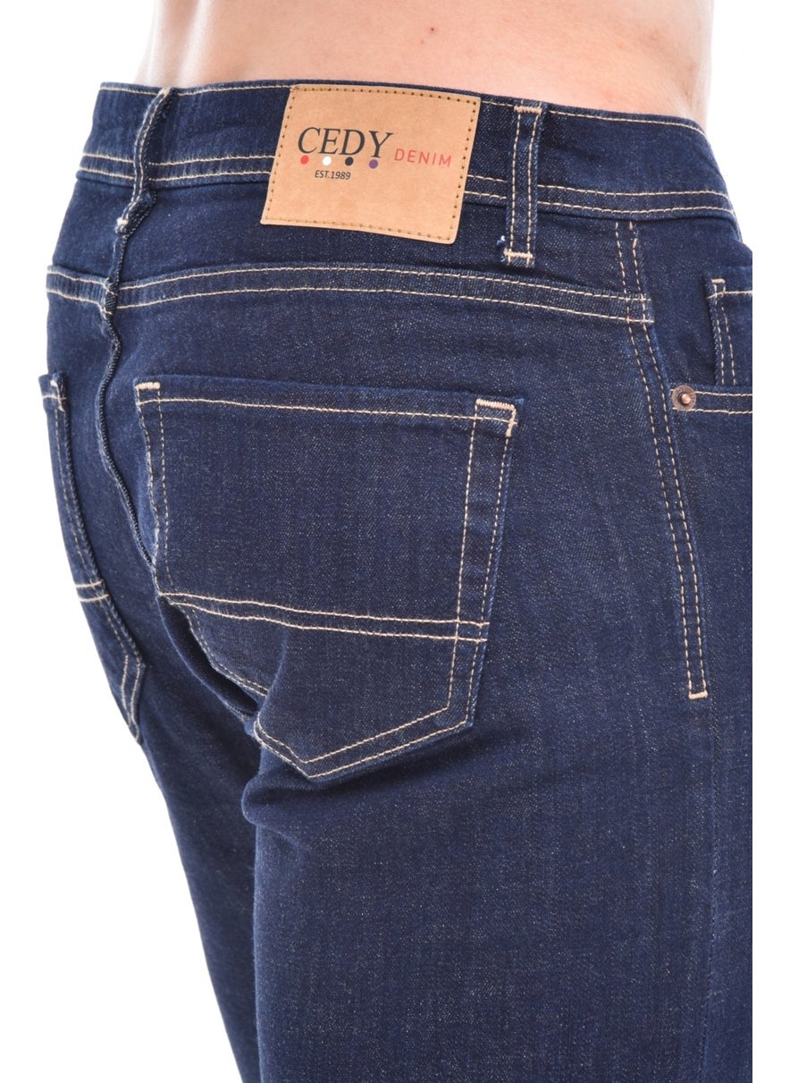 Cedy Denim - Men Izmir Blue Denim Shorts Slim Fit Jean Shorts C342 - Image 1