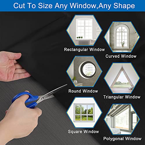 BirdNest 100% Blackout Blind Magnetic Window Cover 118 x 57Inch,No Drill,Cut Any Size/Shape,Portable Black Out Shades Curtains for Nursery Bedroom,Rv,Media Room with Magnetic Closure - Image 3