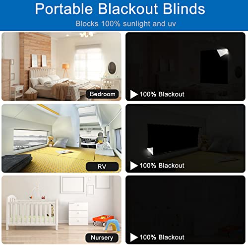 BirdNest 100% Blackout Blind Magnetic Window Cover 118 x 57Inch,No Drill,Cut Any Size/Shape,Portable Black Out Shades Curtains for Nursery Bedroom,Rv,Media Room with Magnetic Closure - Image 4