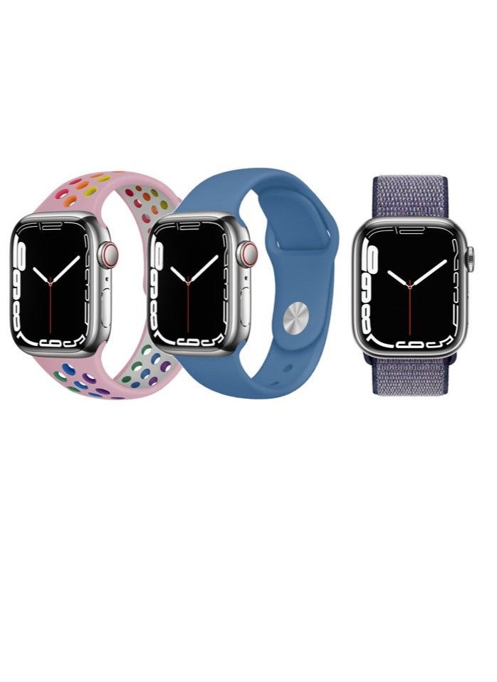 Perfii - 3pcs Apple Watch Strap 42/41/40/38mm Replacement for Apple Watch Series 10/9/8/7/6/5/4/SE - Image 1