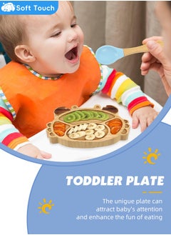 3 Pieces Toddler Tableware Set Baby Bamboo Plate Set Kids Plate with Spoon and Fork Suction Plate for Toddler - pzsku/Z2EBC46F279E83439644EZ/45/_/1729479816/b8ead913-74a0-4e6a-b5e1-ed69483f60b5