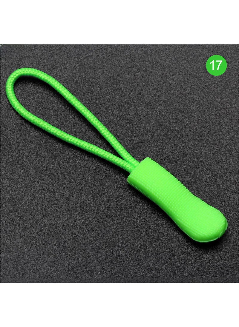 Generic TPU Zipper Pulls Cord Zip Tags for Bags 17# Green 