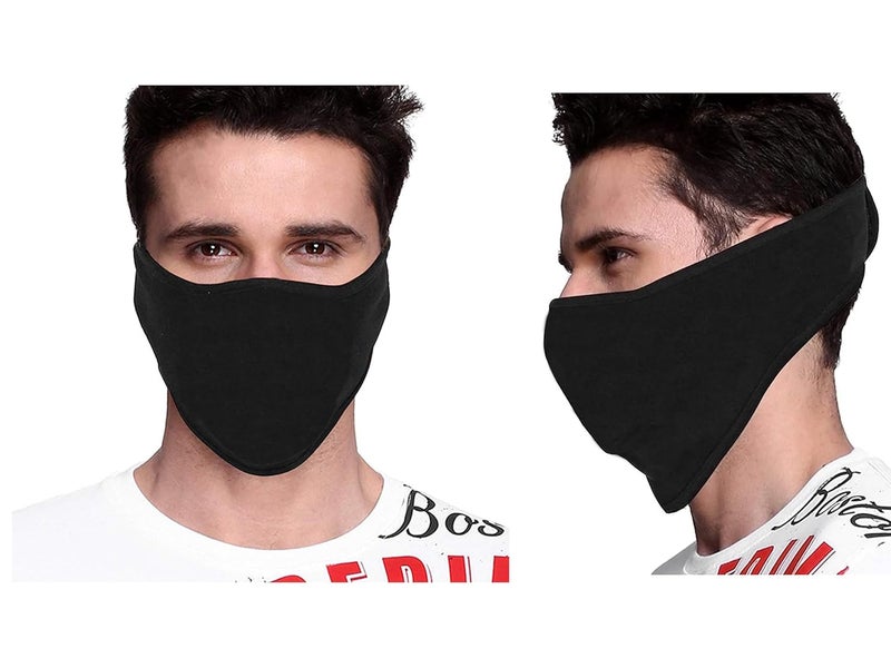 PrimeBox Half Face Cover Mask for bike riding Men Women Skin friendly Breathable Uv rays Anti Dust Sun burn Pollution Strechable Balaclava Face shield Pack of 1 Half Black Patti Ninja Mask - Image 5
