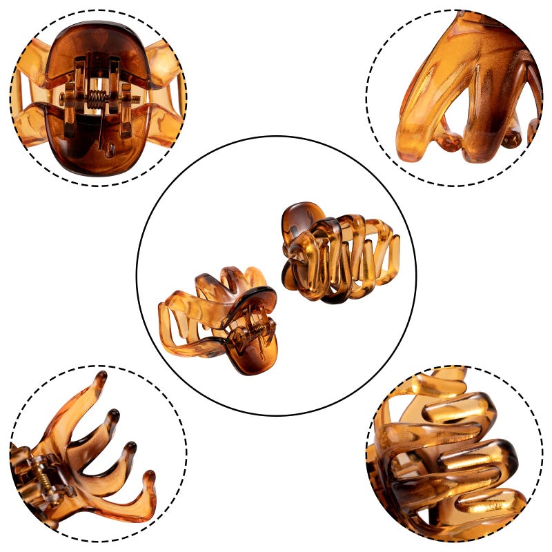 YOHAMA 10 pcs Hair Clips Medium Small 1.57 Inch Octopus Claw Clips 4cm Medium Jaw Clips Durable Strong Grip for Women Girls Thick Hair. - Image 3