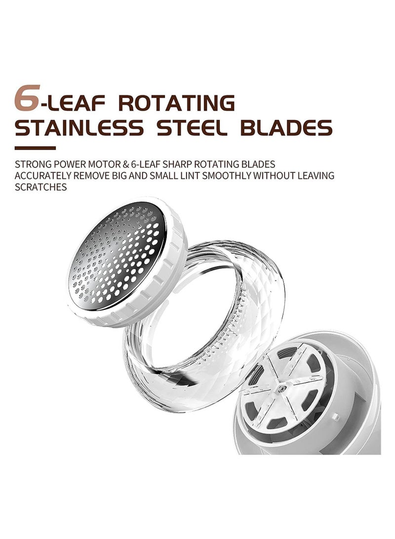 Y&D Fabric Shaver, Rechargeable Portable Electric Lint Remover with 2 Extra Replaceable Blades, Effective Shaver for Clothing Furniture Carpet Balls Bobbles, Pill Fuzz - Image 3