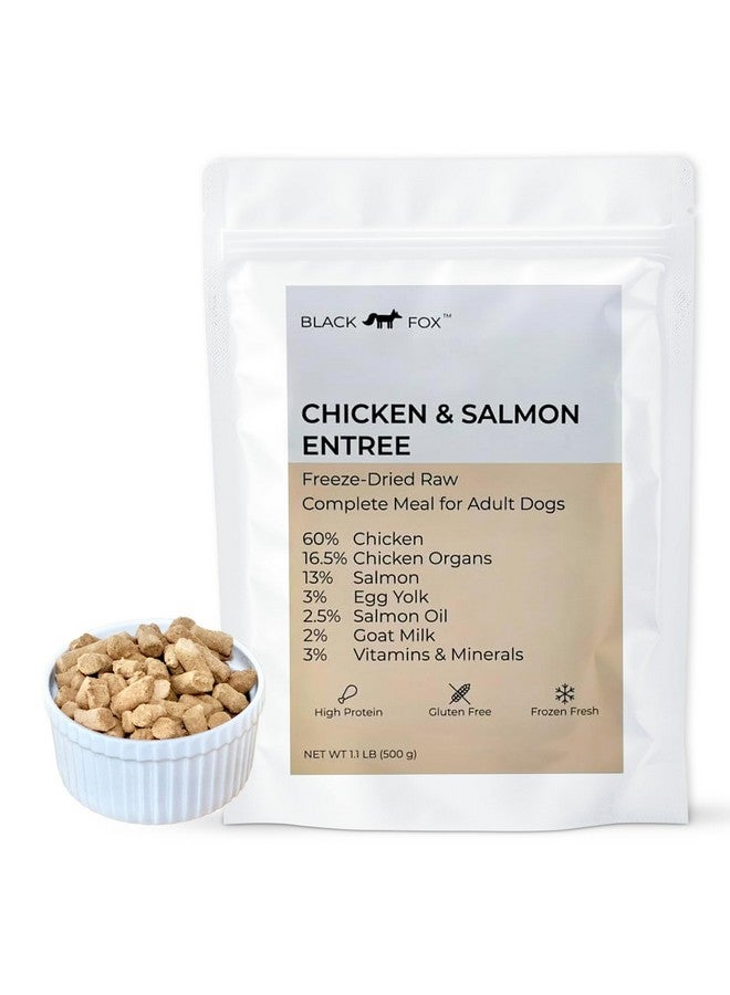 Black Fox BLACK FOX Raw Freeze Dried Dog Food - Chicken & Salmon Entrée - Complete Meal - 1.1lb - Image 1