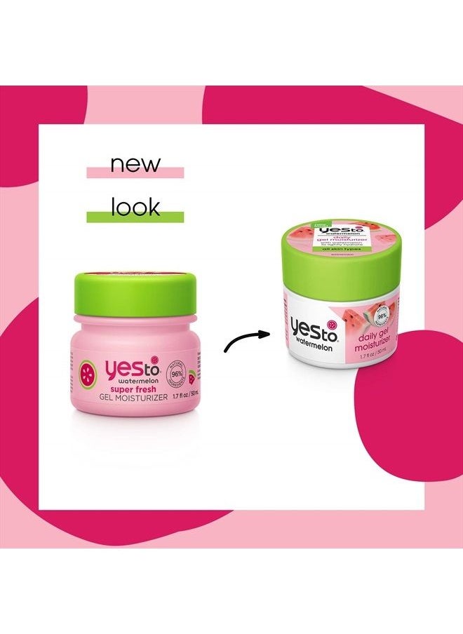 Yes To Watermelon Daily Gel Moisturizer, Plumping Moisturizer That Improves Texture & Refreshes Your Skin, With Antioxidants, Sodium Hyaluronate & Vitamin C, Natural, Vegan & Cruelty Free, 1.7 Fl Oz  - Image 2