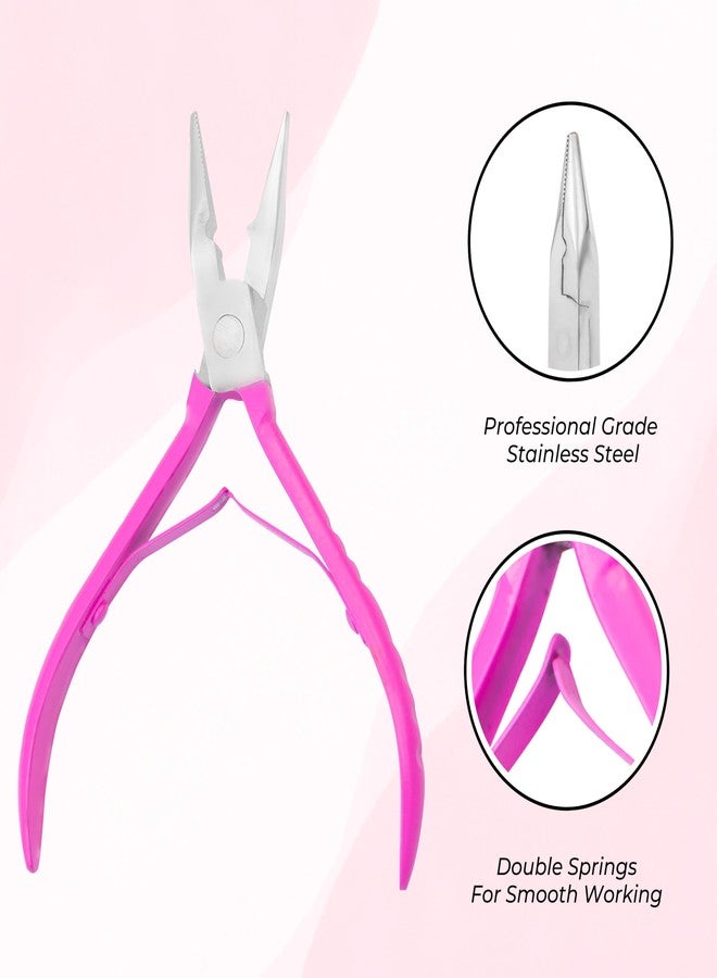 SIVOTE Hair Extension Pliers for Bead Extensions, Pink- Extension Tool Kit for Micro Links, Hair Extensions Pliers, and Seamless Beads Closure - Image 2