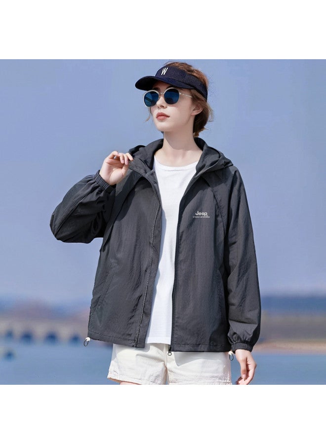 جيب سترة صيفية واقية من الشمس للنساء - معطف رياضي مقاوم للأشعة فوق البنفسجية للمناسبات الخارجية والعادية، قميص واق من الشمس خفيف الوزن مريح وفضفاض للأزواج - Image 4