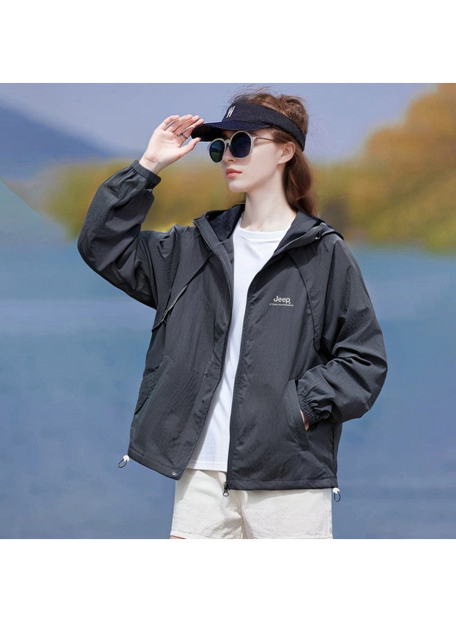 جيب سترة صيفية واقية من الشمس للنساء - معطف رياضي مقاوم للأشعة فوق البنفسجية للمناسبات الخارجية والعادية، قميص واق من الشمس خفيف الوزن مريح وفضفاض للأزواج - Image 3