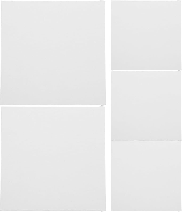عبوة من 5 ألواح قماشية صغيرة مجهزة بسمك 3 مم للرسم بالزيت والأكريليك ومستلزمات الفنون DIY - Image 1
