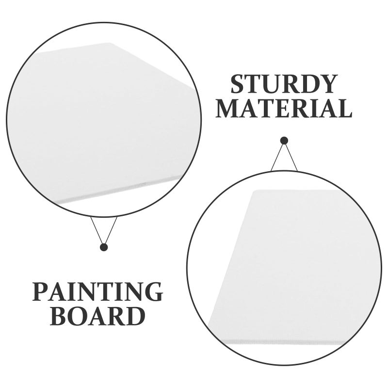 عبوة من 5 ألواح قماشية صغيرة مجهزة بسمك 3 مم للرسم بالزيت والأكريليك ومستلزمات الفنون DIY - Image 4
