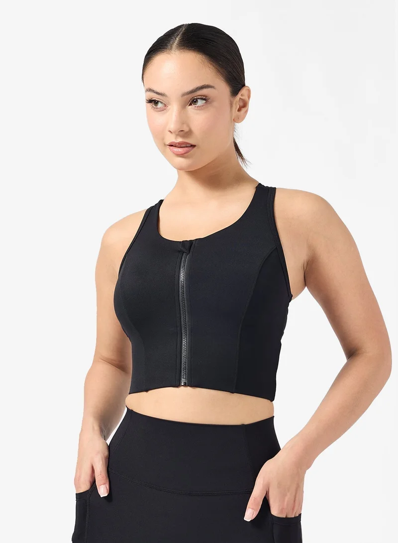 FRWD Zip Up Sculpting Tank Top