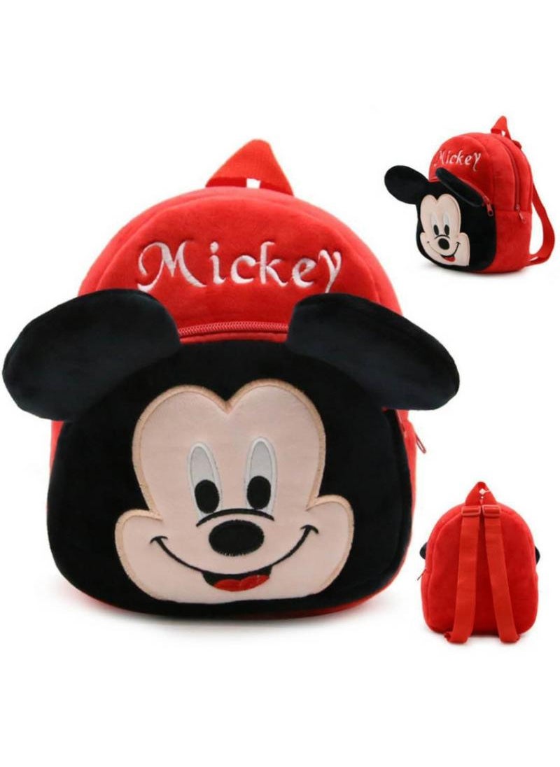 Kids Mickey Mouse Embroidered Backpack Cartoon Plush Kindergarten Backpack  - Image 2