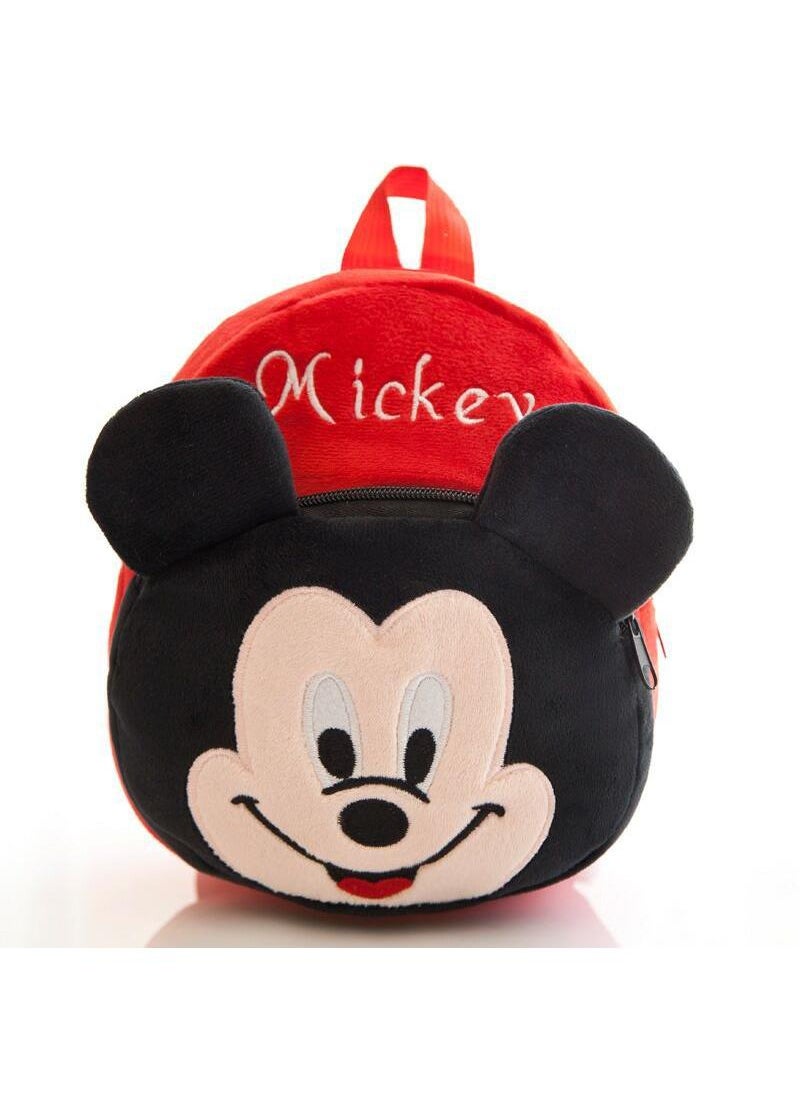 Kids Mickey Mouse Embroidered Backpack Cartoon Plush Kindergarten Backpack  - Image 1