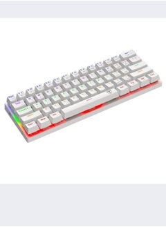 T-DAGGER T-DAGGER 60% Wired Mechanical Gaming Keyboard, RGB Backlit Ultra-Compact Mini Keyboard, Waterproof Mini Compact 61 Keys Keyboard for PC/Mac Gamer, Typist, Travel, Easy to Carry on Business Trip(White)  - Image 3