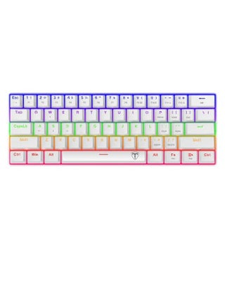 T-DAGGER 60% Wired Mechanical Gaming Keyboard, RGB Backlit Ultra-Compact Mini Keyboard, Waterproof Mini Compact 61 Keys Keyboard for PC/Mac Gamer, Typist, Travel, Easy to Carry on Business Trip(White) - pzsku/Z2EBC8AFE1536BAB6DB9AZ/45/1746213641/8e97769b-515a-4289-b2d2-70ea10f766d8