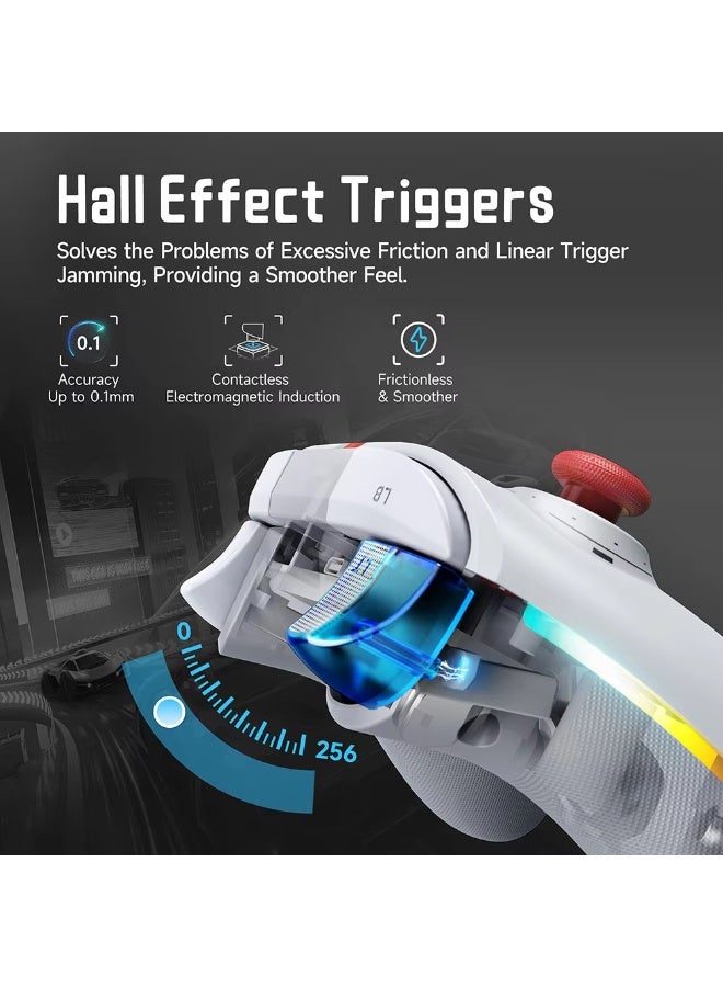 AOLION Enhanced Wireless Bluetooth Controller with Hall Joysticks/Hall Triggers/RGB Lighting - No Stick Drift, No Dead Zone - Work for Windows PC, Android, Steam and Switch - Image 3