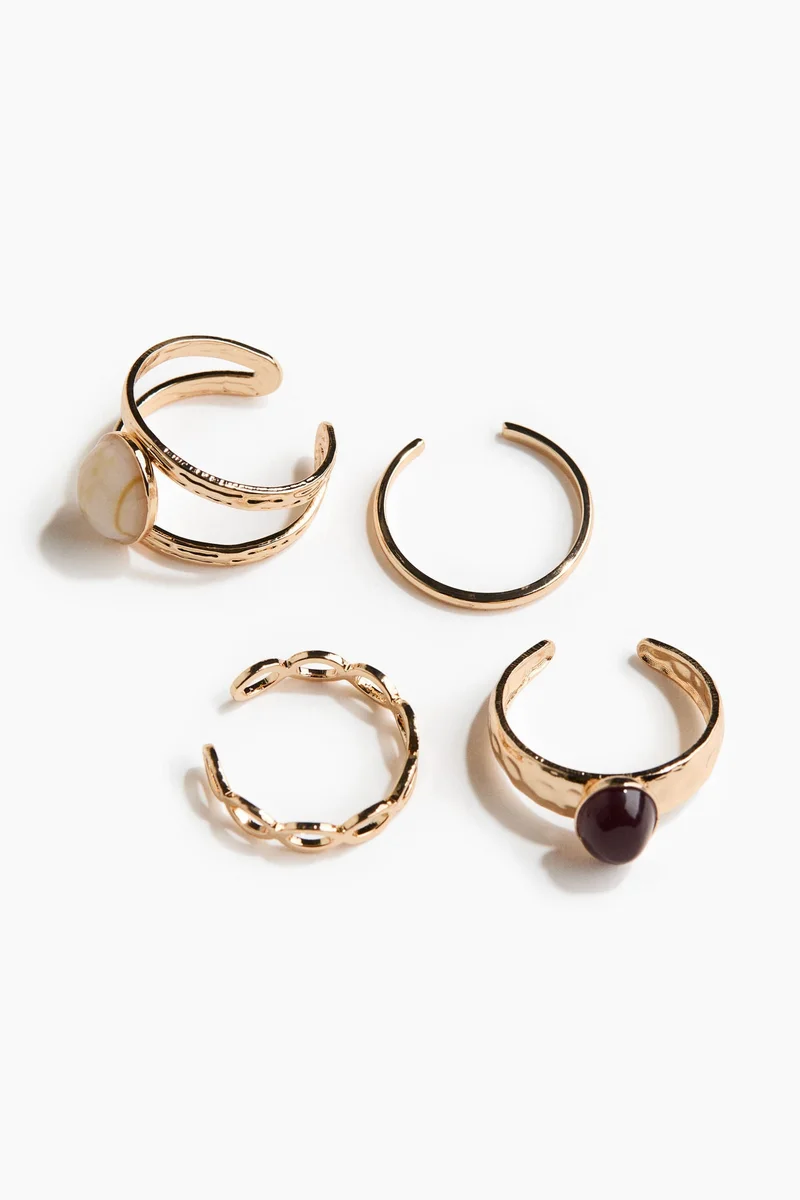 H&M 4-pack metal toe rings