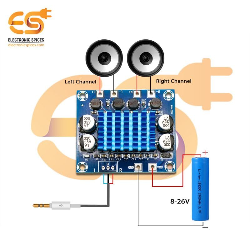 Electronicspices Electronic Spices Tpa3110 Xh-a232 30w + 30w Dual Channel Digital Stereo Audio Power Amplifier Module Pack of 1pcs - Image 4