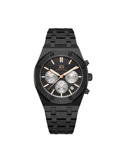 KENNETH SCOTT Men's Stainless Steel Multi Function Watch K24112-BBBB - 42 mm