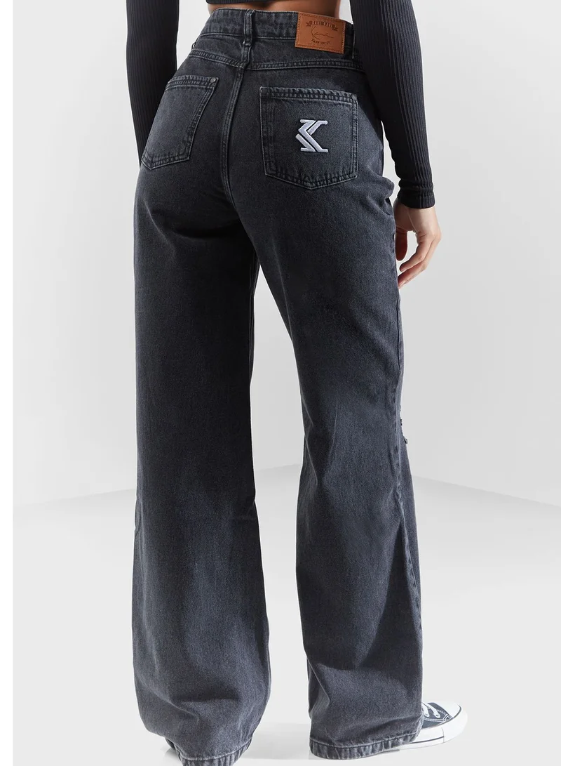 Karl Kani Logo 5 Pocket Wide Denim