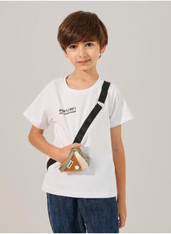 Styli Printed Short Sleeve T-Shirt with Bump Bag  - Image 1