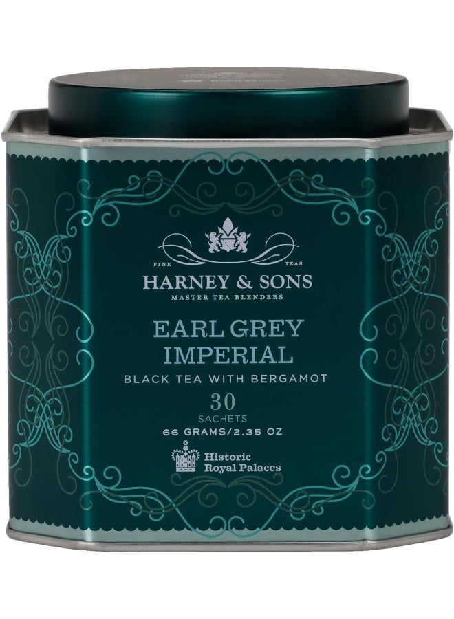 Harney & Sons HRP Earl Grey Imperial Tea Tin | 30 Sachets, Historic Royal Palaces Collection (Tin Design May Vary) - Image 1
