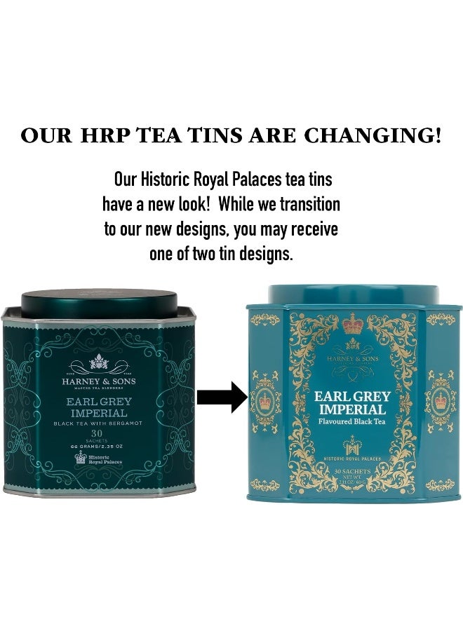 Harney & Sons HRP Earl Grey Imperial Tea Tin | 30 Sachets, Historic Royal Palaces Collection (Tin Design May Vary) - Image 2