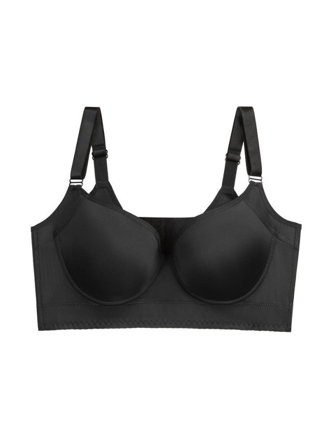 Large Size Seamless Bra Steel Ring Underwear Women's Gather Anti-sagging Sports Beautiful Back Deep V Bra