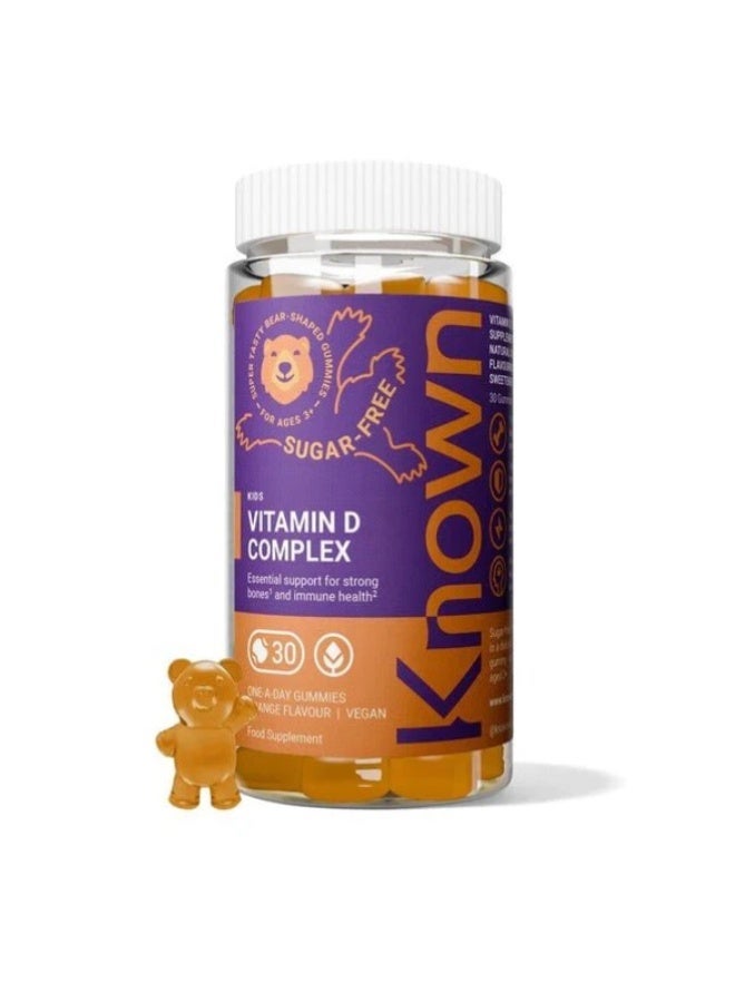 Known Kids Vitamin D Complex Sugar Free Vegan Gummies – D3 & B Vitamins Immune & Bone Support - Image 1