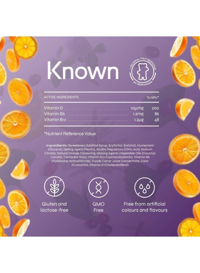 Known Kids Vitamin D Complex Sugar Free Vegan Gummies – D3 & B Vitamins Immune & Bone Support - Image 5