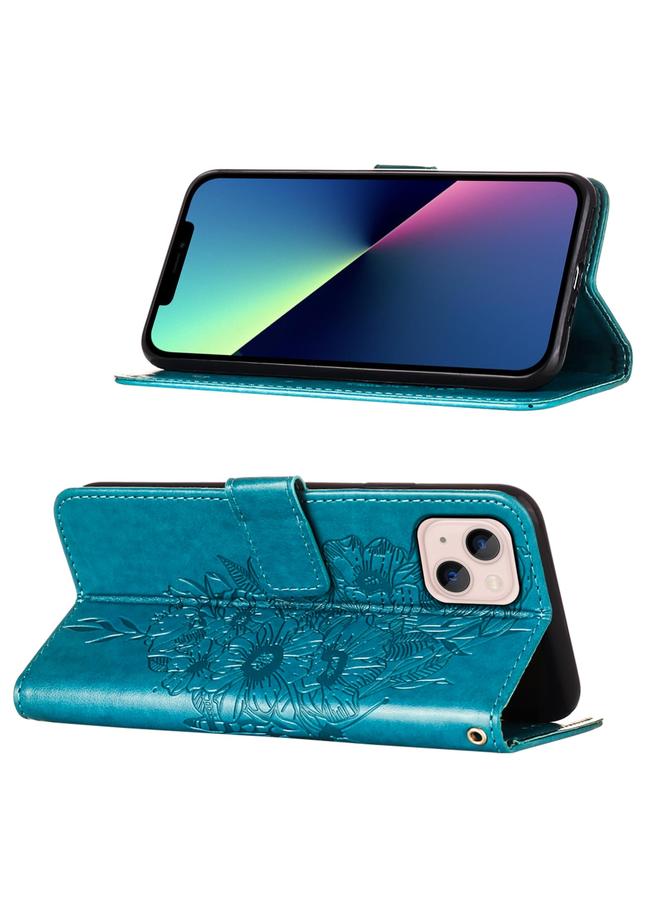 اس-توب جراب هاتف iPhone 15 Plus من الجلد المنقوش بنقشة الفراشة - Image 4