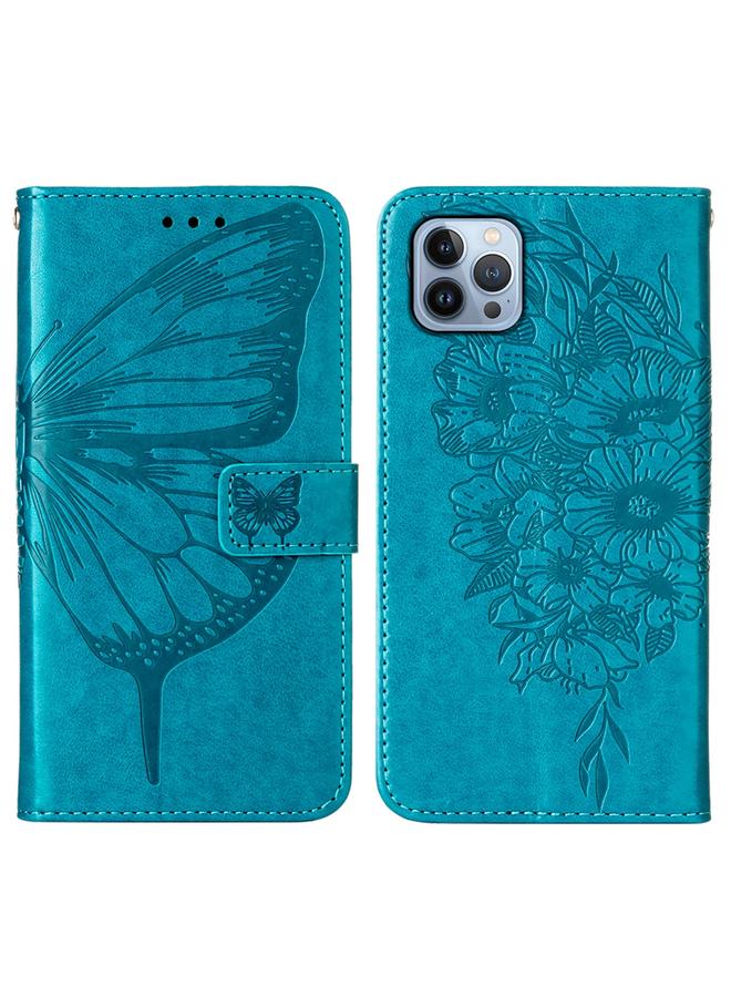 اس-توب جراب هاتف iPhone 15 Plus من الجلد المنقوش بنقشة الفراشة - Image 2