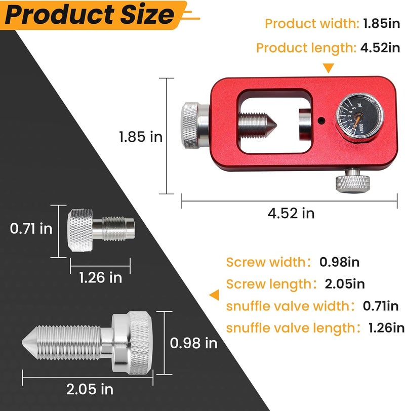SUMNEW DIN Valve Diving Adapter, Paintball Underwater Filling Station, PCP Tank Diving Adaptor, HPA Tank Inflator, With a Pressure Capacity of up to 4500 psi, 36" Metal Braided Hose, Red Plating Process - Image 2