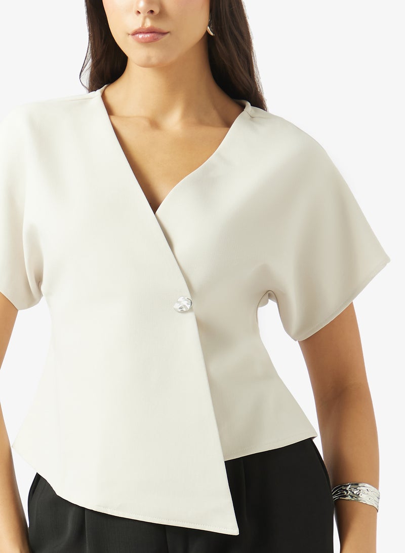VERO MODA Vmsonja Short Sleeve V-Neck Top - Image 3