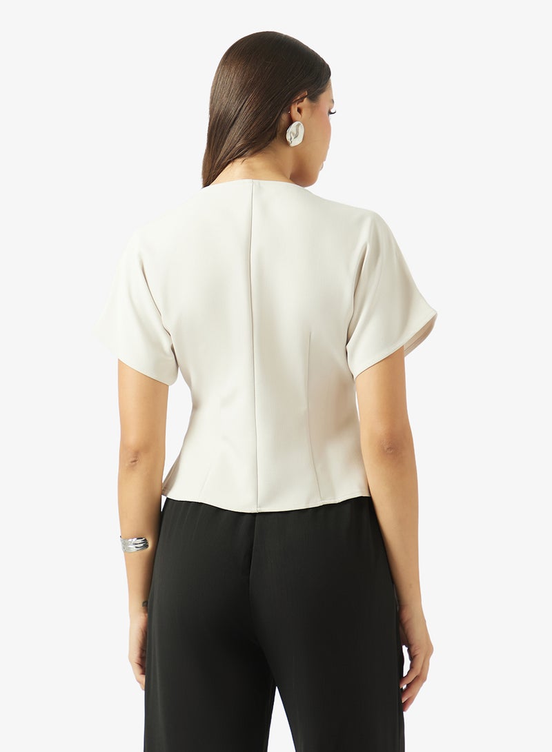VERO MODA Vmsonja Short Sleeve V-Neck Top - Image 2