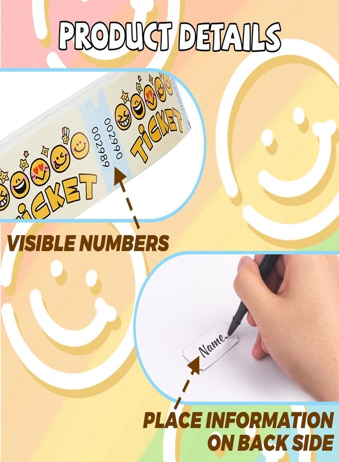 Amviner Single Roll Raffle Tickets for Classroom, Party Raffle Tickets for Events, School Carnivals, Class Reward, Family Games, Arcade, Entry, Fall Carnival, Door Prizes (1000 Pcs) - Image 2